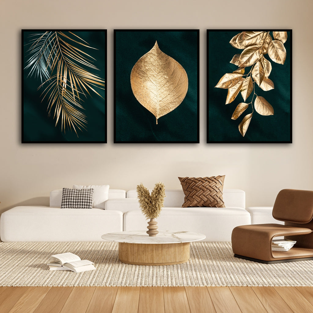 Midnight & Gold Triptych