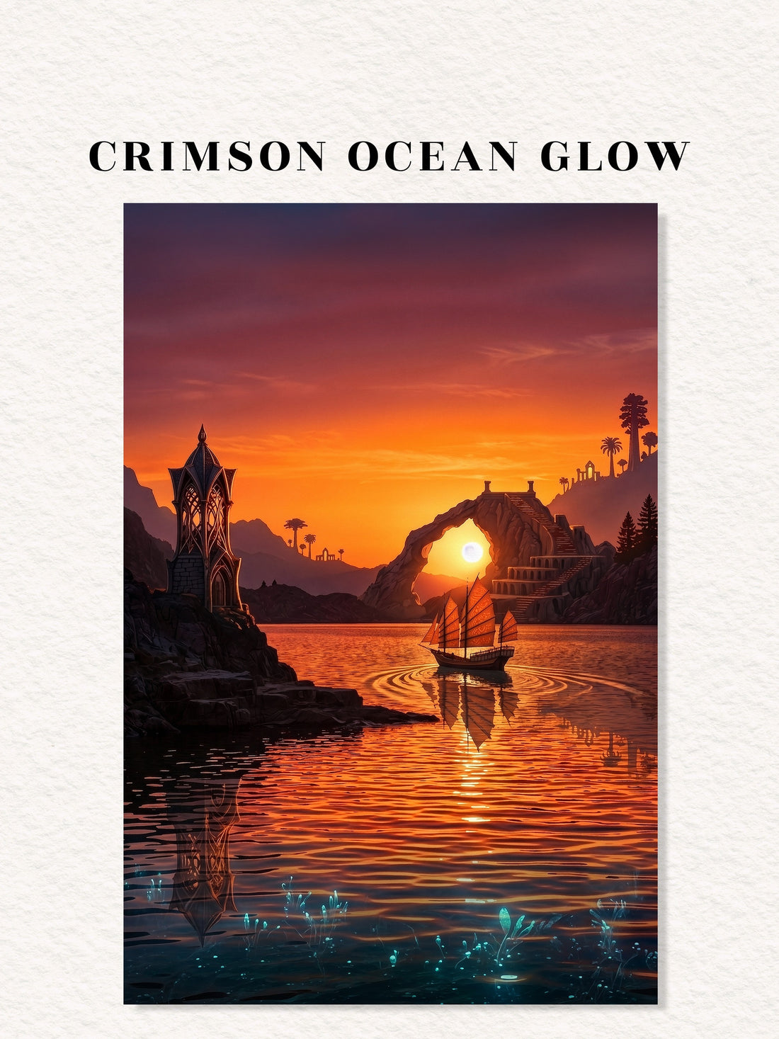 Crimson Ocean Glow