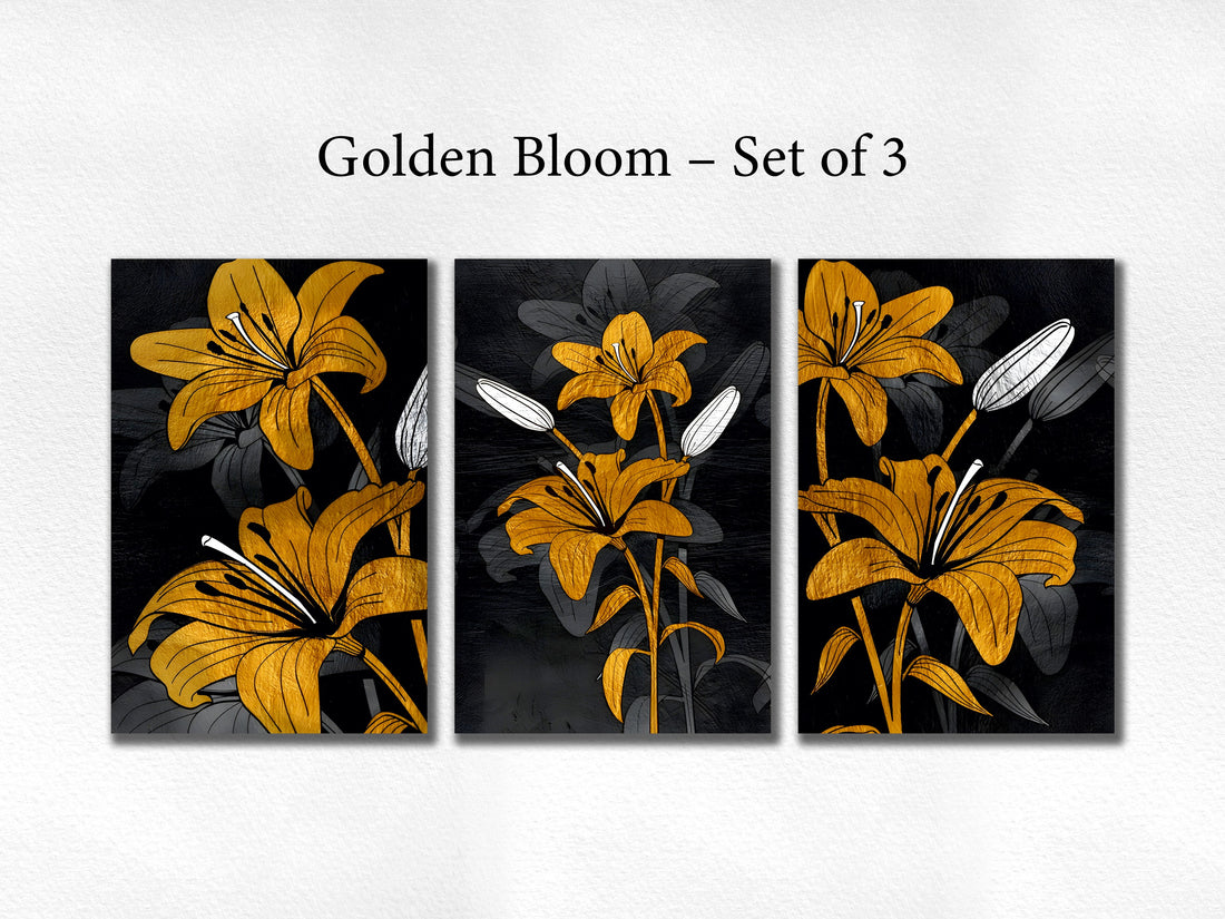 Golden Bloom – Set of 3