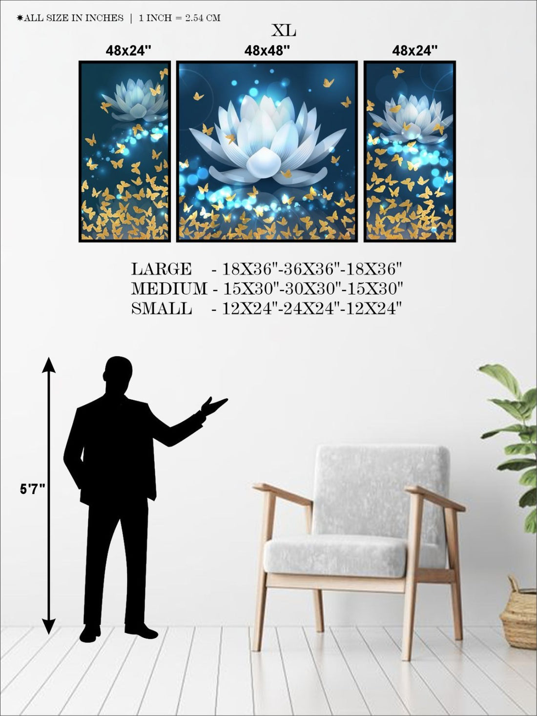 The Golden Aura Lotus Set of 3