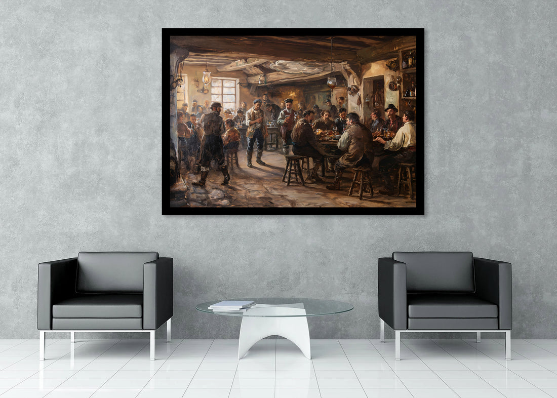 Bavarian Tavern Scene canvas art