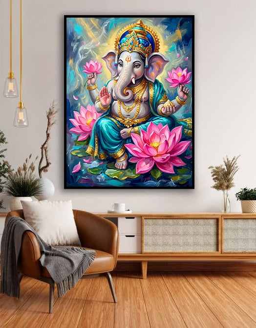 Divine Lotus Ganesha