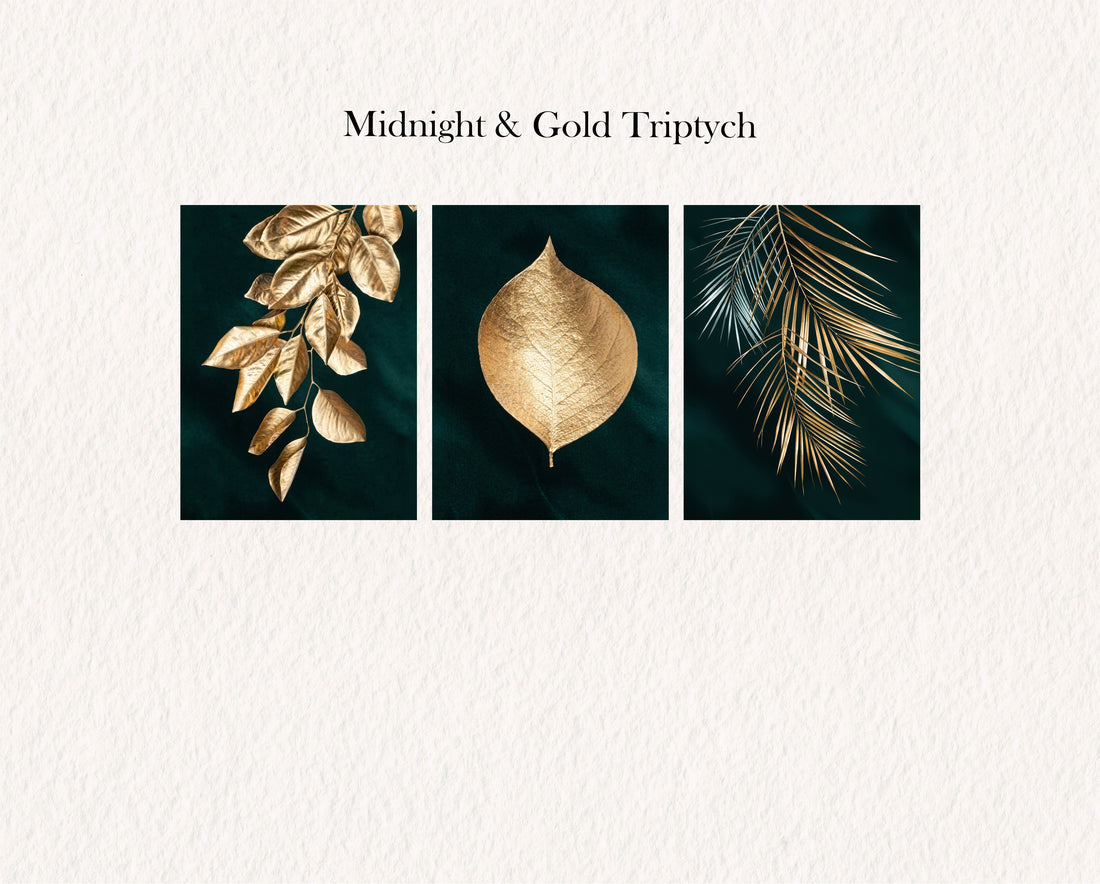 Midnight & Gold Triptych