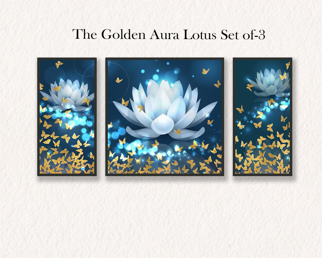 The Golden Aura Lotus Set of 3