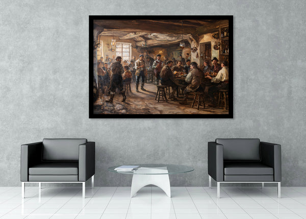 Bavarian Tavern Scene canvas art